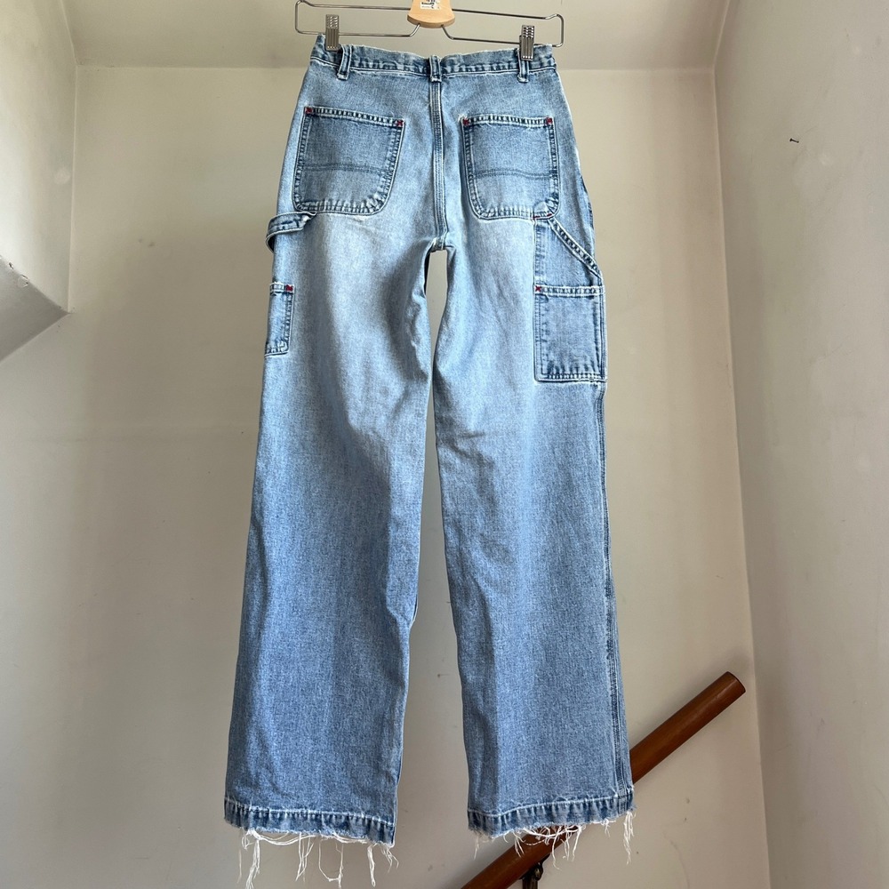 Vintage Limited Jeans Size 26 Light Distressed Wide Leg Faded 90s Denim Skater